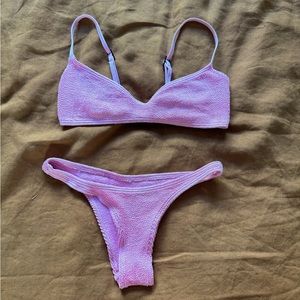 ‘Wild rose’ crinkle bikini || one size || bond-eye